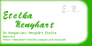 etelka menyhart business card