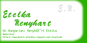 etelka menyhart business card